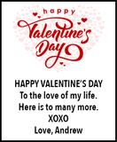 Valentine's Day - 5 Lines of Text