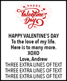 Valentine's Day - 8 Lines of Text