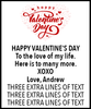 Valentine's Day - 8 Lines of Text