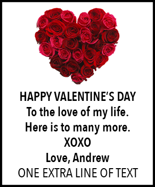 Valentine's Day - 6 Lines of Text